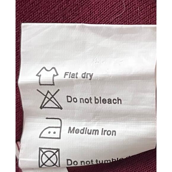 SUNGLORY LONG SLEEVE HOODIE, WOMENS, XL, BURGANDY + MULTICOLOR ACCENTS, POCKETS - Picture 9 of 9